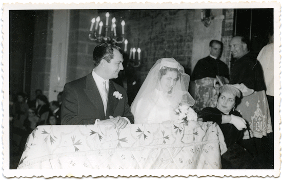 Casamento da Dra. Maria Margarida Garrido Belard da Fonseca (1938-2000) e do Eng. Jaime Augusto Esteves de Bastos (1924-1974), 2/2/1957